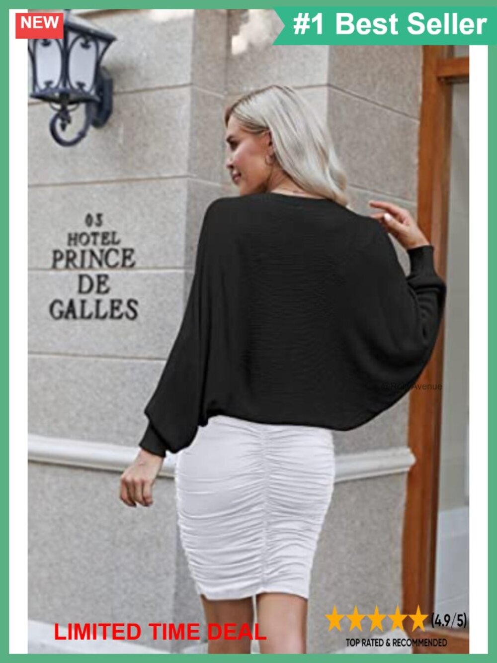 Women's Long Batwing Sleeve Knit Cropped Bolero Shrug Open Front Cardigan - Picture 2 of 6